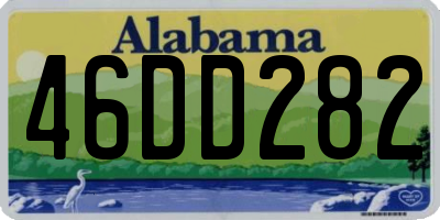 AL license plate 46DD282