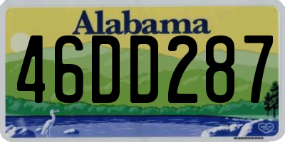AL license plate 46DD287