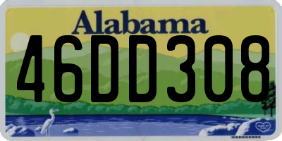 AL license plate 46DD308
