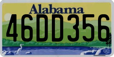 AL license plate 46DD356
