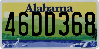 AL license plate 46DD368