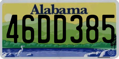 AL license plate 46DD385