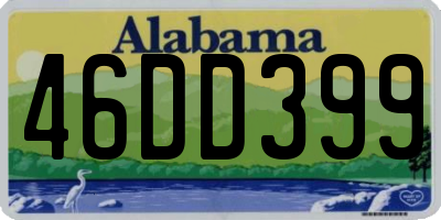 AL license plate 46DD399