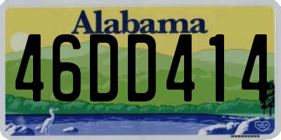 AL license plate 46DD414