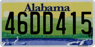 AL license plate 46DD415