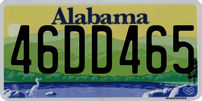 AL license plate 46DD465