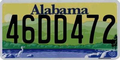 AL license plate 46DD472