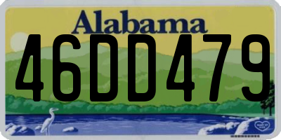 AL license plate 46DD479