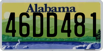 AL license plate 46DD481