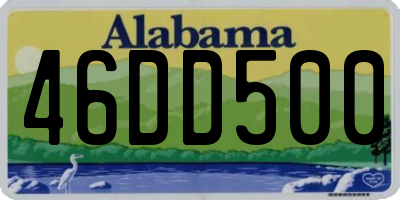AL license plate 46DD500