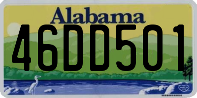 AL license plate 46DD501