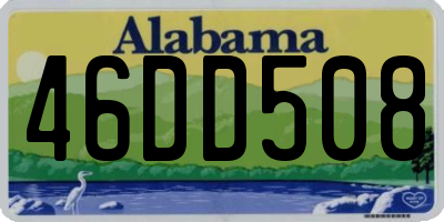 AL license plate 46DD508
