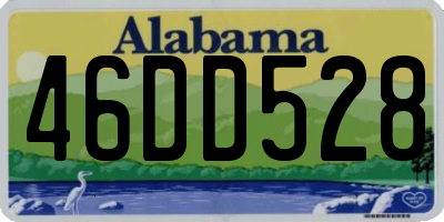 AL license plate 46DD528