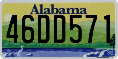 AL license plate 46DD571