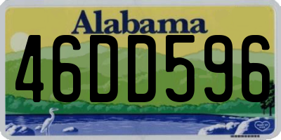 AL license plate 46DD596