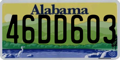 AL license plate 46DD603