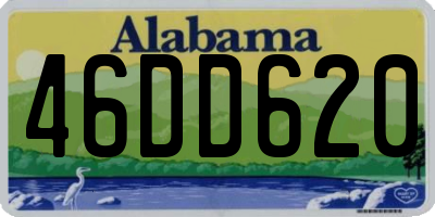 AL license plate 46DD620