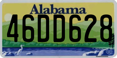 AL license plate 46DD628