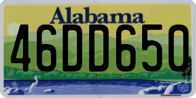 AL license plate 46DD650