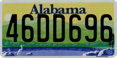AL license plate 46DD696