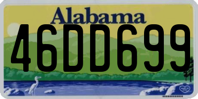 AL license plate 46DD699