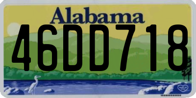 AL license plate 46DD718