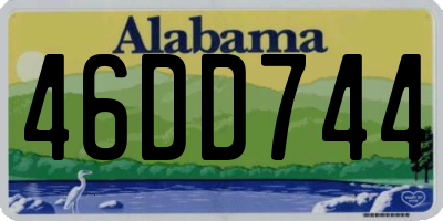 AL license plate 46DD744