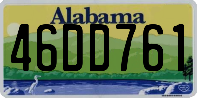 AL license plate 46DD761