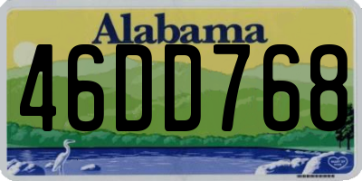 AL license plate 46DD768