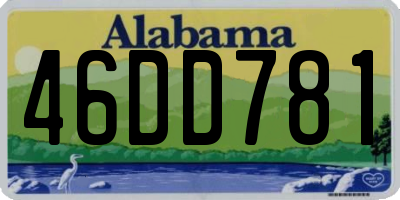 AL license plate 46DD781