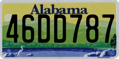 AL license plate 46DD787