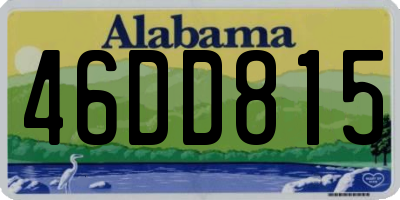 AL license plate 46DD815