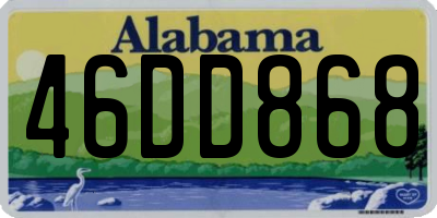 AL license plate 46DD868
