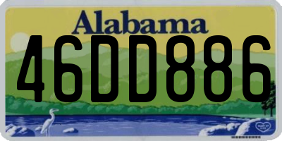 AL license plate 46DD886