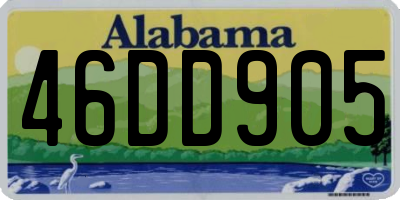 AL license plate 46DD905