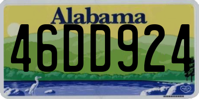 AL license plate 46DD924