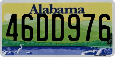 AL license plate 46DD976
