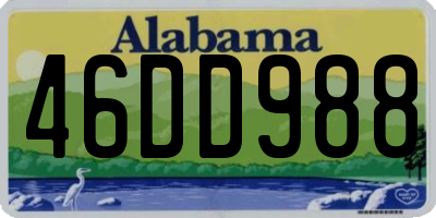 AL license plate 46DD988