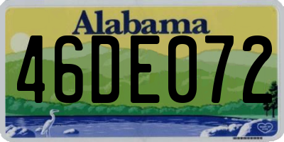 AL license plate 46DE072