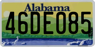 AL license plate 46DE085