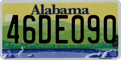 AL license plate 46DE090