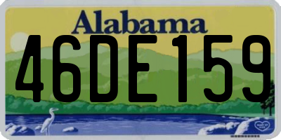 AL license plate 46DE159