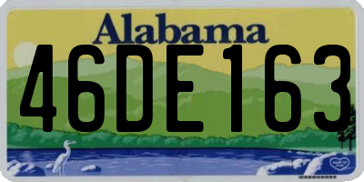 AL license plate 46DE163