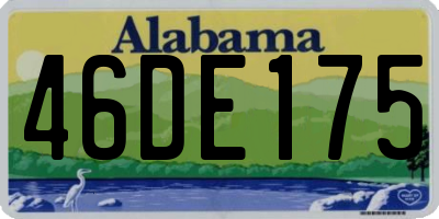 AL license plate 46DE175