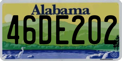 AL license plate 46DE202