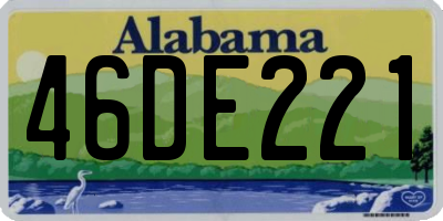AL license plate 46DE221