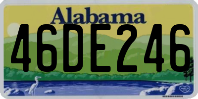 AL license plate 46DE246