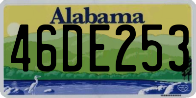 AL license plate 46DE253