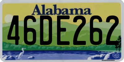 AL license plate 46DE262