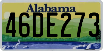 AL license plate 46DE273